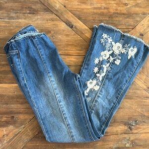 Girls Chelsea & Violet Embroidered Bellbottoms